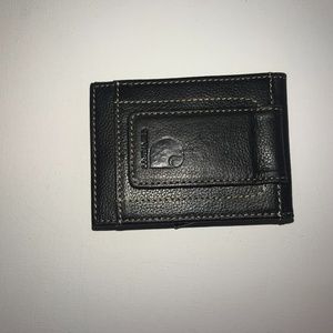 Carhartt Black/Tan Stitch Money Clip Bifold Wallet